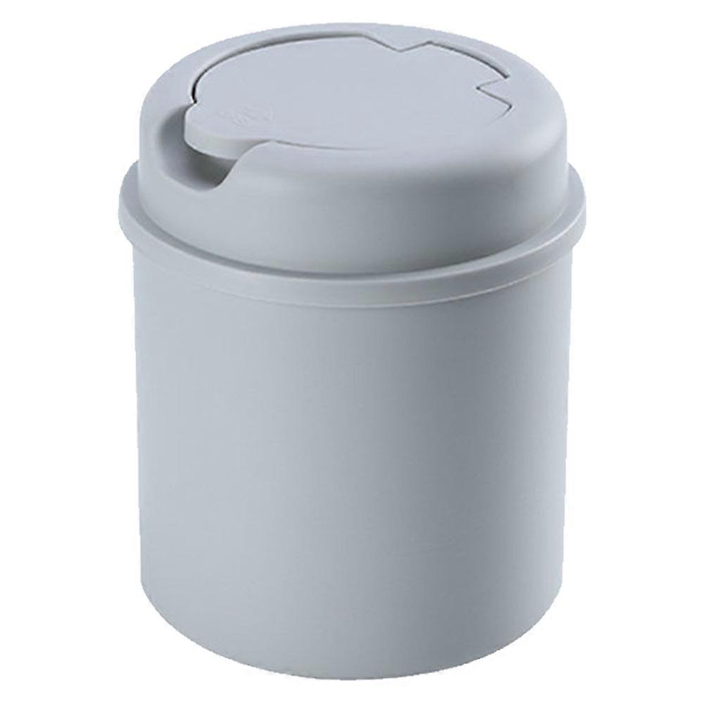 Mini Desktop Trash Can with Lid for Countertop, Gray