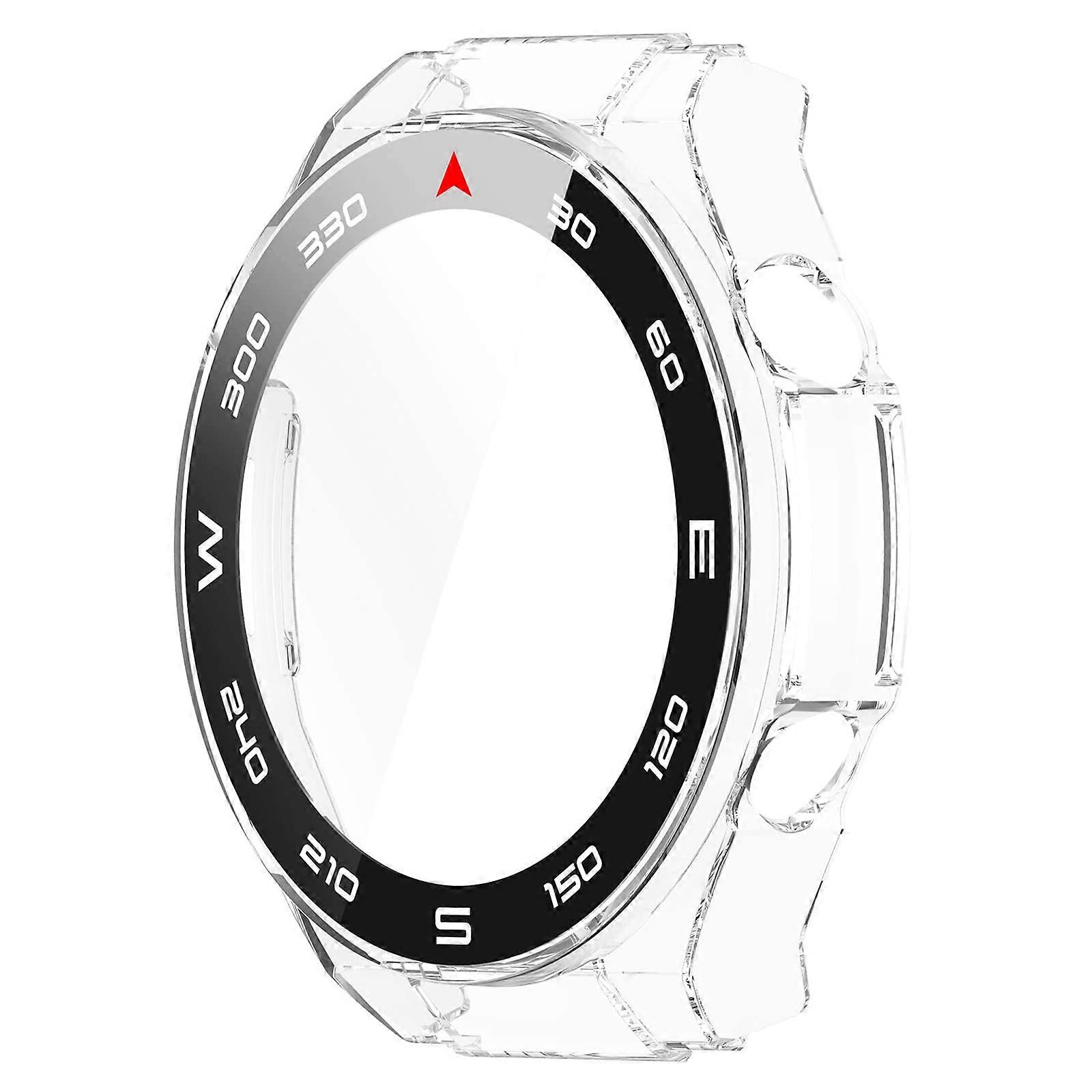 Clear Protective Case with Tempered Glass Screen Full Coverage Shell for Huawei Watch Ultimate
