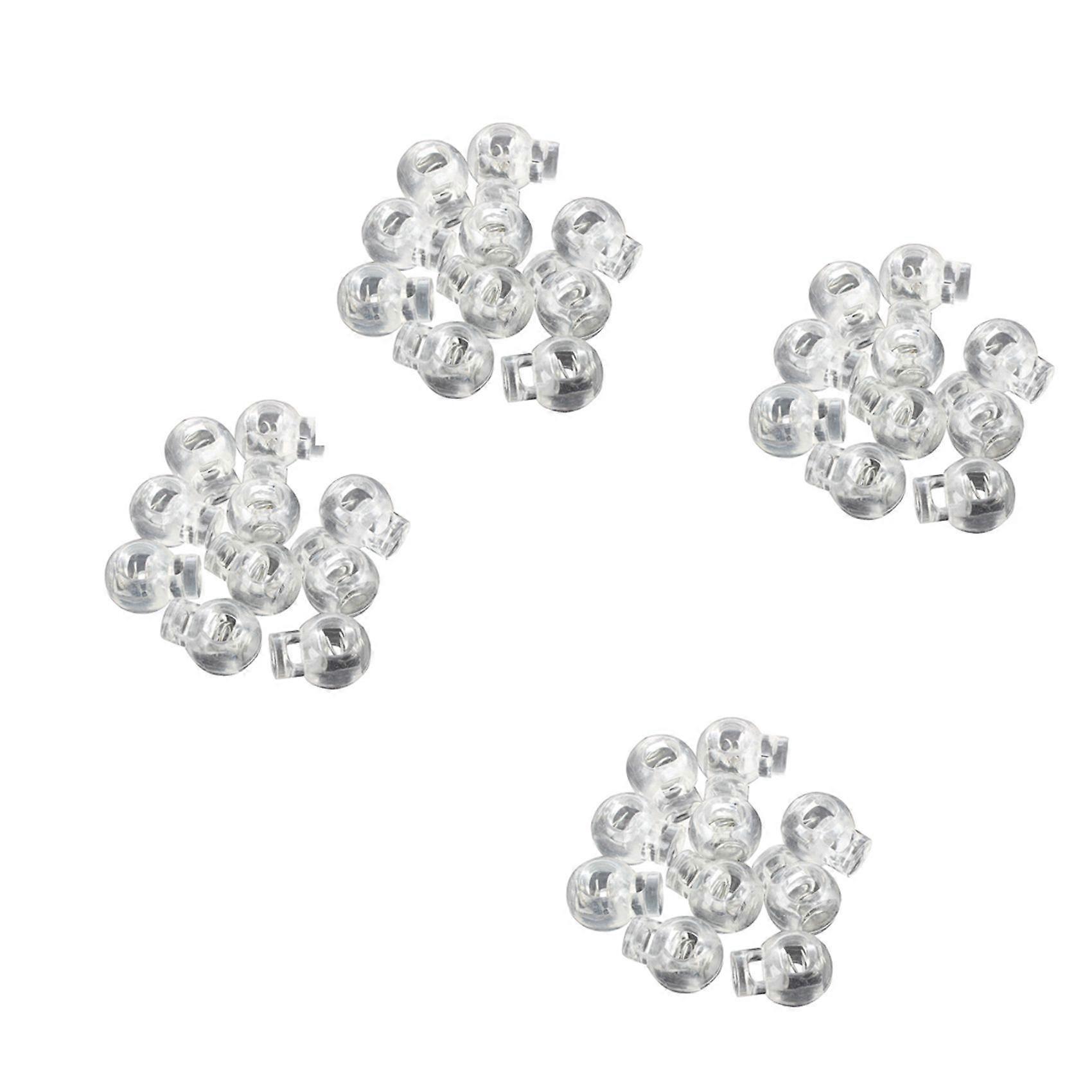Plastic Toggle Spring Stop Single Hole String Cord Locks 40 Pcs