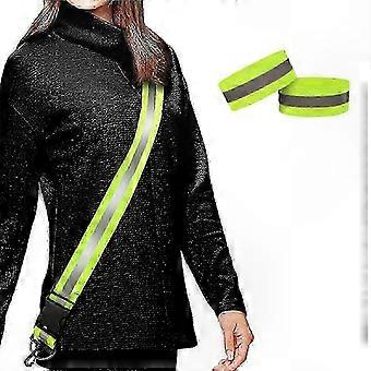 Reflective Shoulder Straps for Night Running, High Visibility Safety Gear, 2-Pack