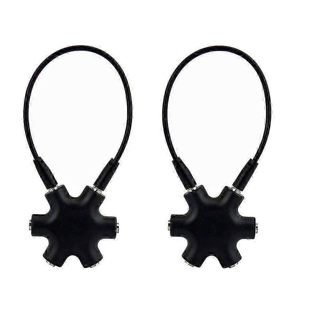 1 to 5 Audio Splitter 3.5mm Audio Router Separator Device Adapter Patch Cable Splitter