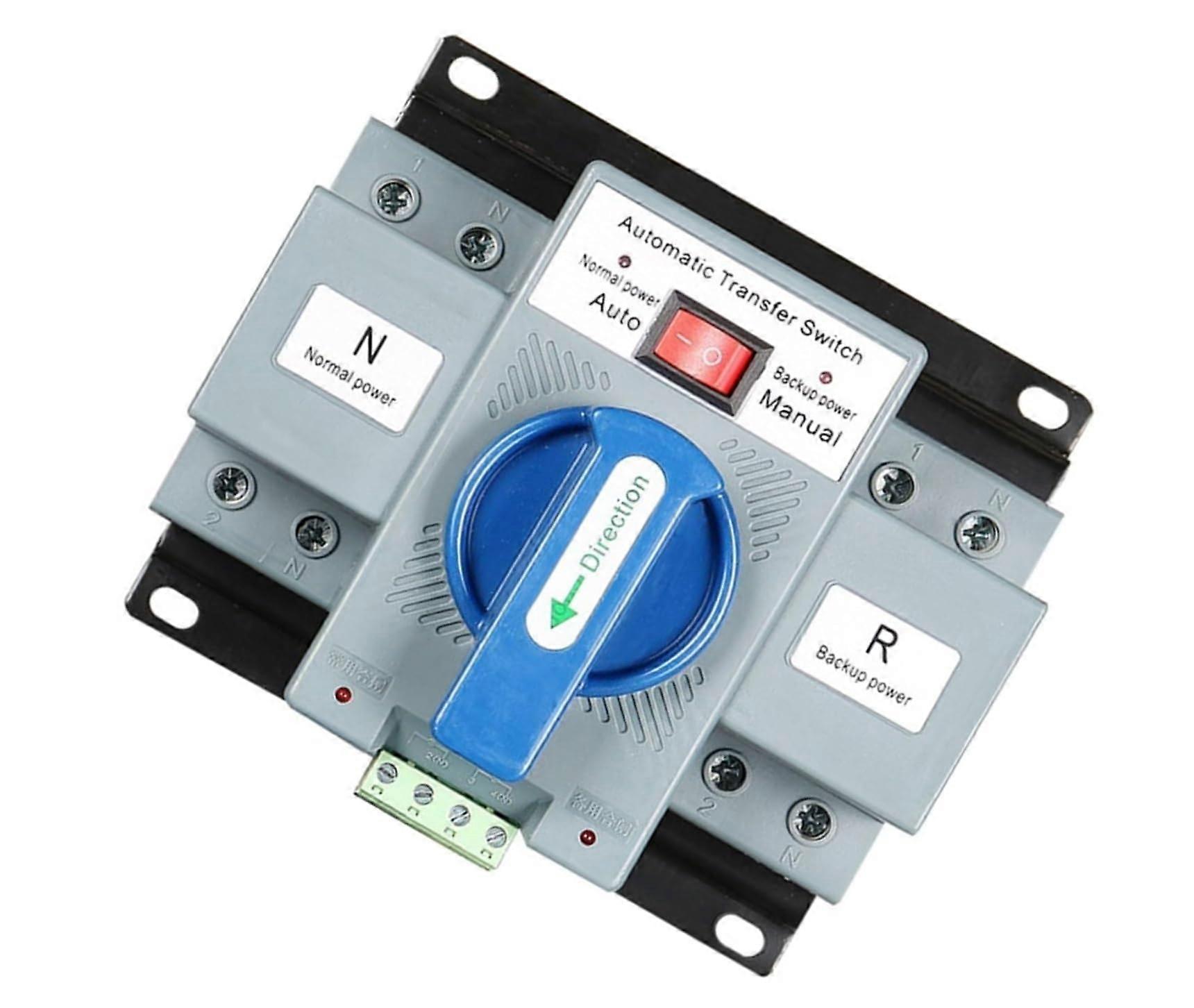 Automatic Transfer Switch 63A 2 Pole 230V for Generator Dual Power Uninterrupted Backup Supply