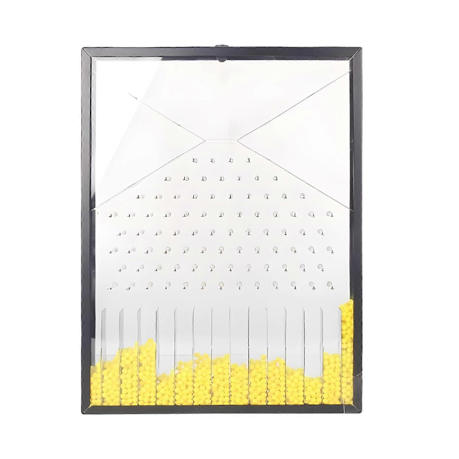 Galton Board Acrylic Probability Demonstration Model for Physics Classroom Random Distribution (Yellow)