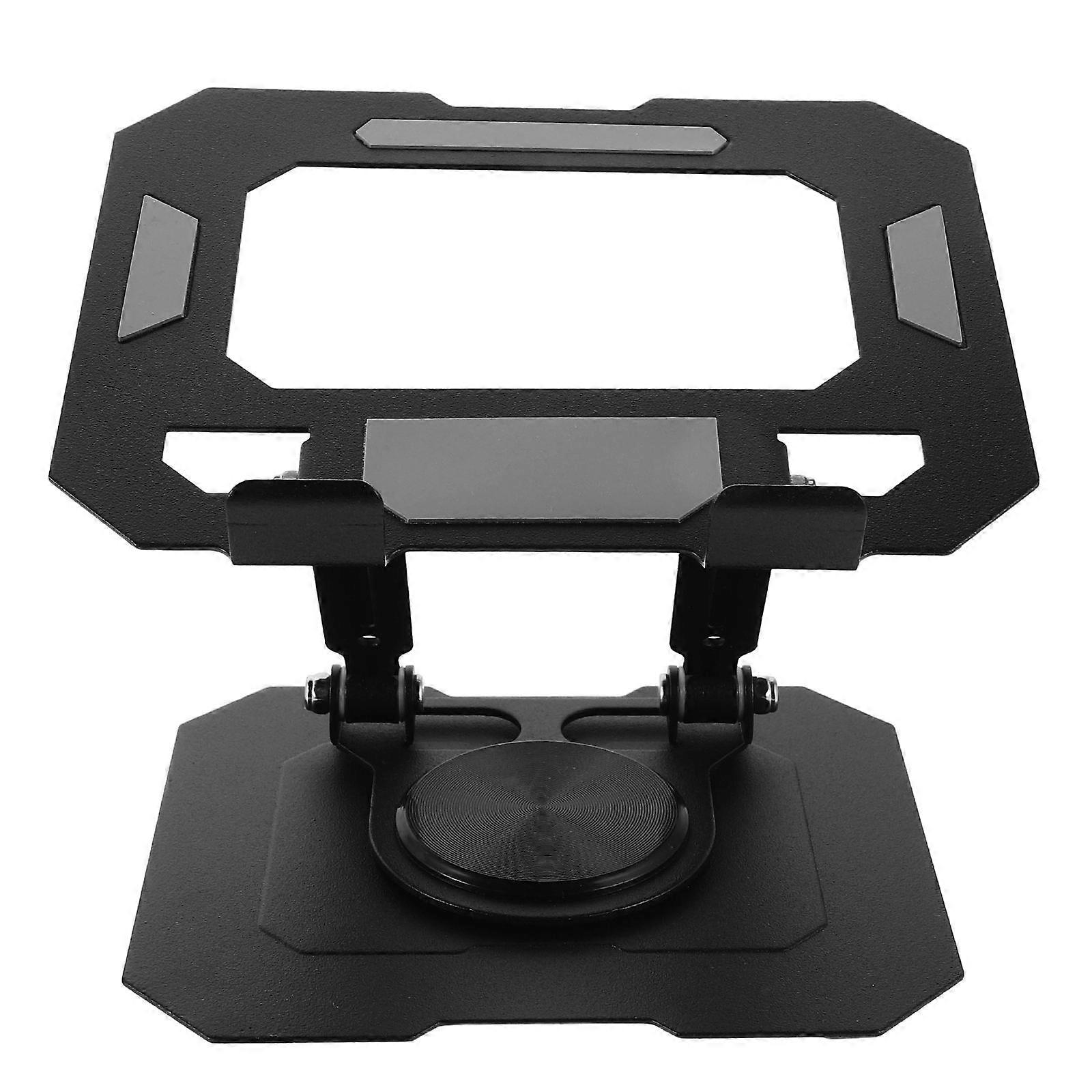 Black Rotating Tablet Stand Adjustable Height Iron Holder for Home Use
