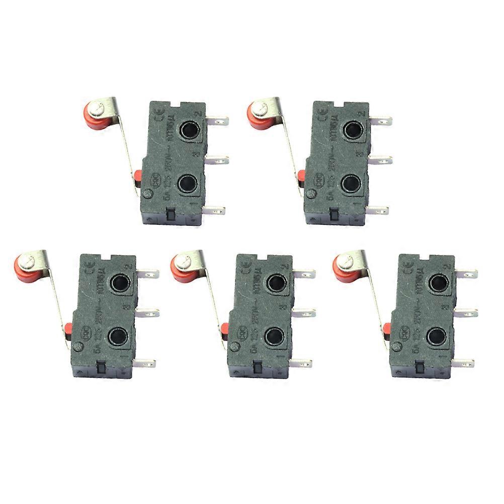 Micro Roller Lever Arm Spdt Micro Limit Switch for Switching 5Pcs Mini Size