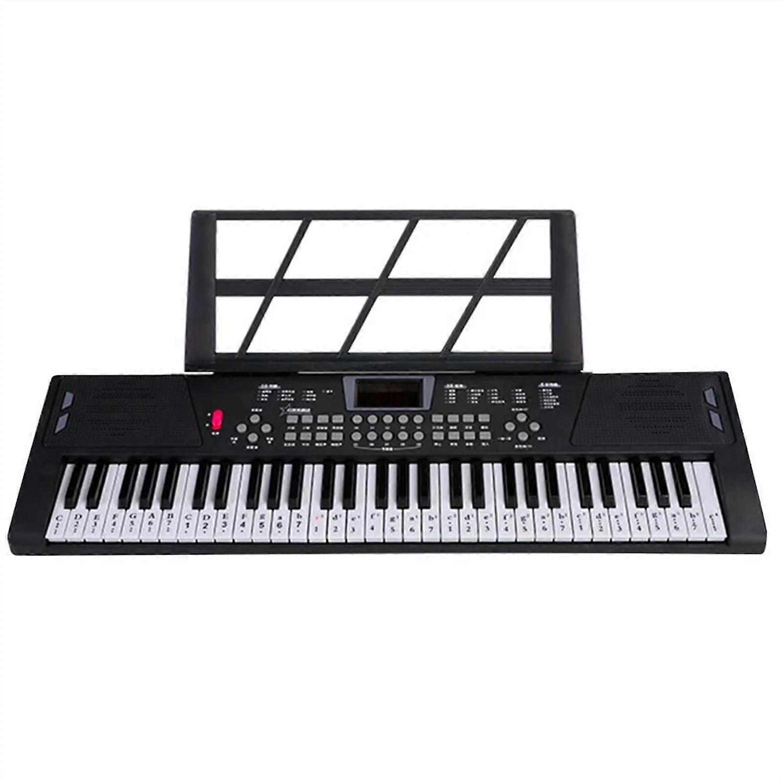 61 Key Electronic Keyboard with Dual Timbre Layer, Split Mode and Recording for Beginners Black