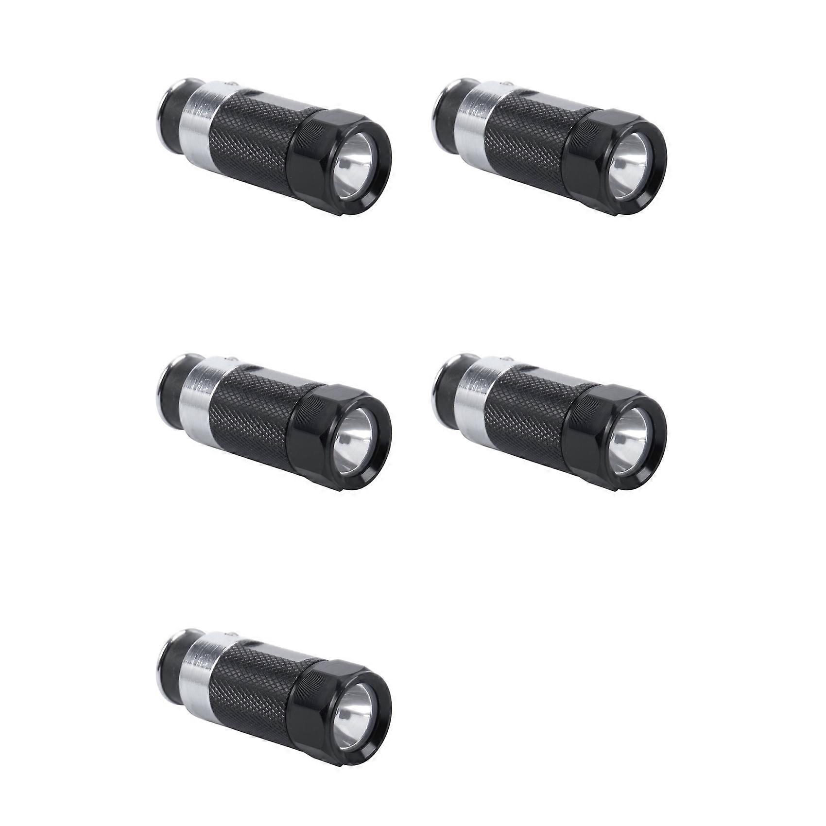 5pcs Mini Led Flashlights Car Cigarette Lighter Led Rechargeable Flashlight