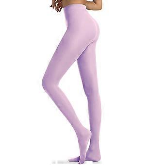 Blickdichte Strumpfhose mit formender Wirkung für Damen, hochgeschnitten, mit Bauchkontrolle, hellviolett – ideal für den ganzen Tag