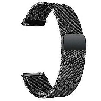 Black Stainless Steel Mesh Quick Release Watch Band Replacement Strap for Garmin D2 Air X10