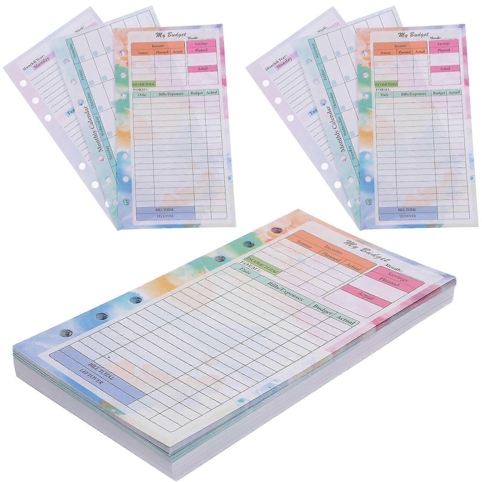 Budget Binder Notebook for Expense Tracking Papers 5Sets Portable