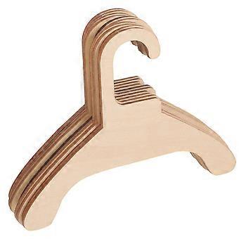 Dog Clothes Hangers Wooden Pet Apparel Hanger for Organizing 10Pcs Beige