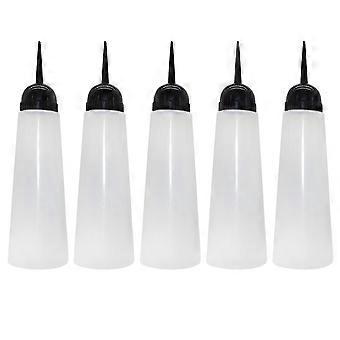 Hair Dye Container for Storage 5Pcs Transparent Refillable Dye Bottle