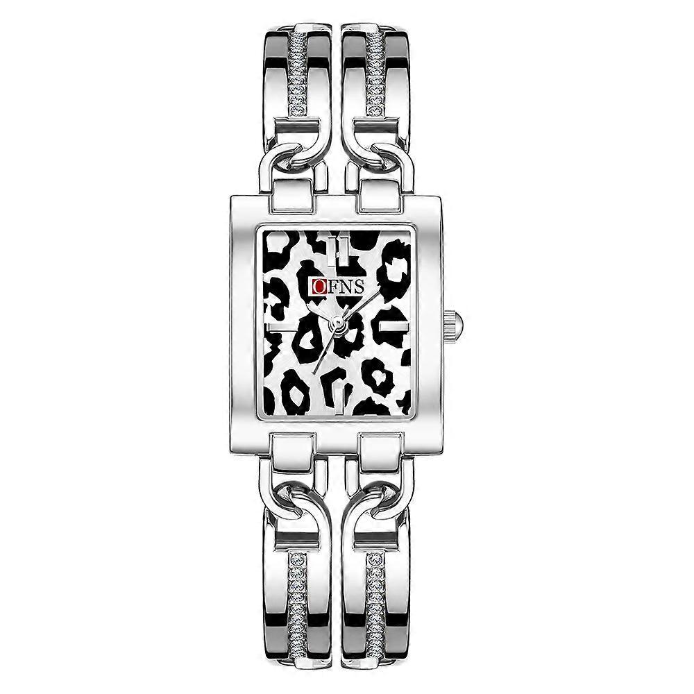 Ladies Square Dial Silver Bracelet Watch Office Casual Evening