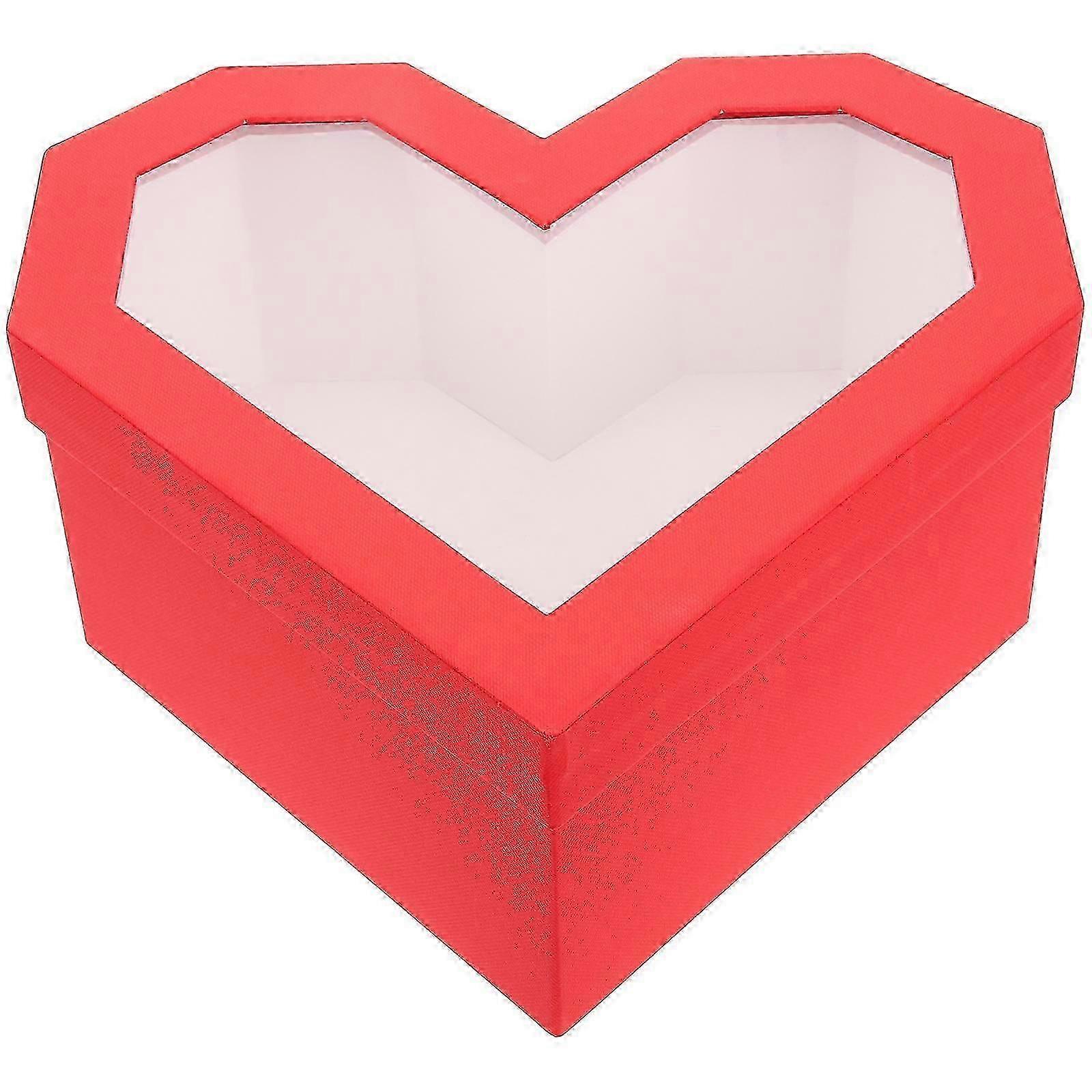 Heart Shape Gift Boxes compatible with Storage Valentine Gift Container with Window