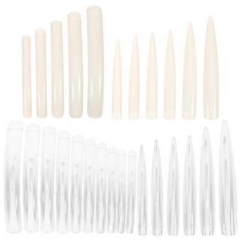 Salon Nail Tips Full Cover for DIY 44Pcs Assorted Color Fake Nails Set