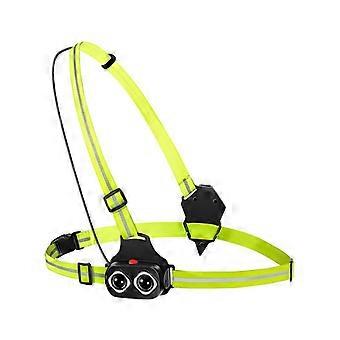Lauflicht – Brustlampe zum Laufen, wiederaufladbare LED-Brustlampe mit USB-Anschluss, 2 Leuchtmodi und 120°-Abstrahlwinkel, ideal zum Joggen, Campin Edi