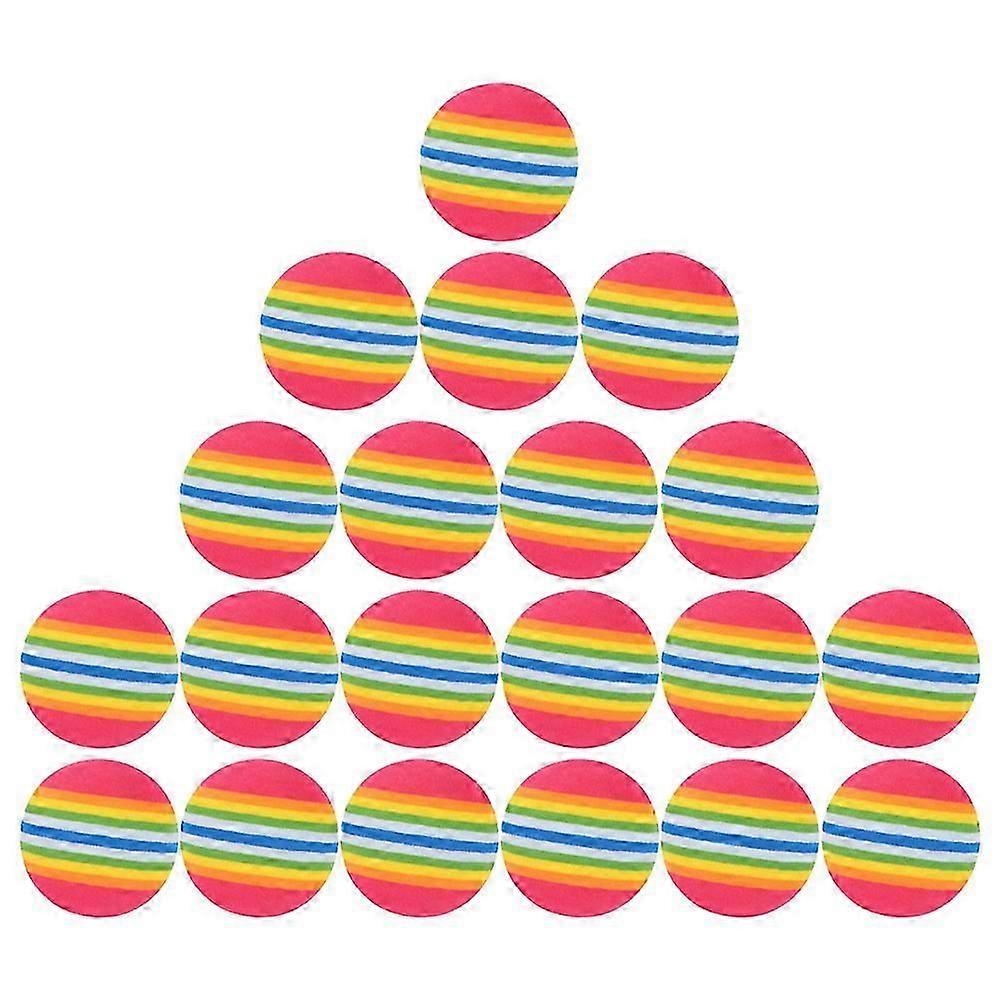 Rainbow EVA Golf Practice Balls, Soft Lightweight, 40Pcs