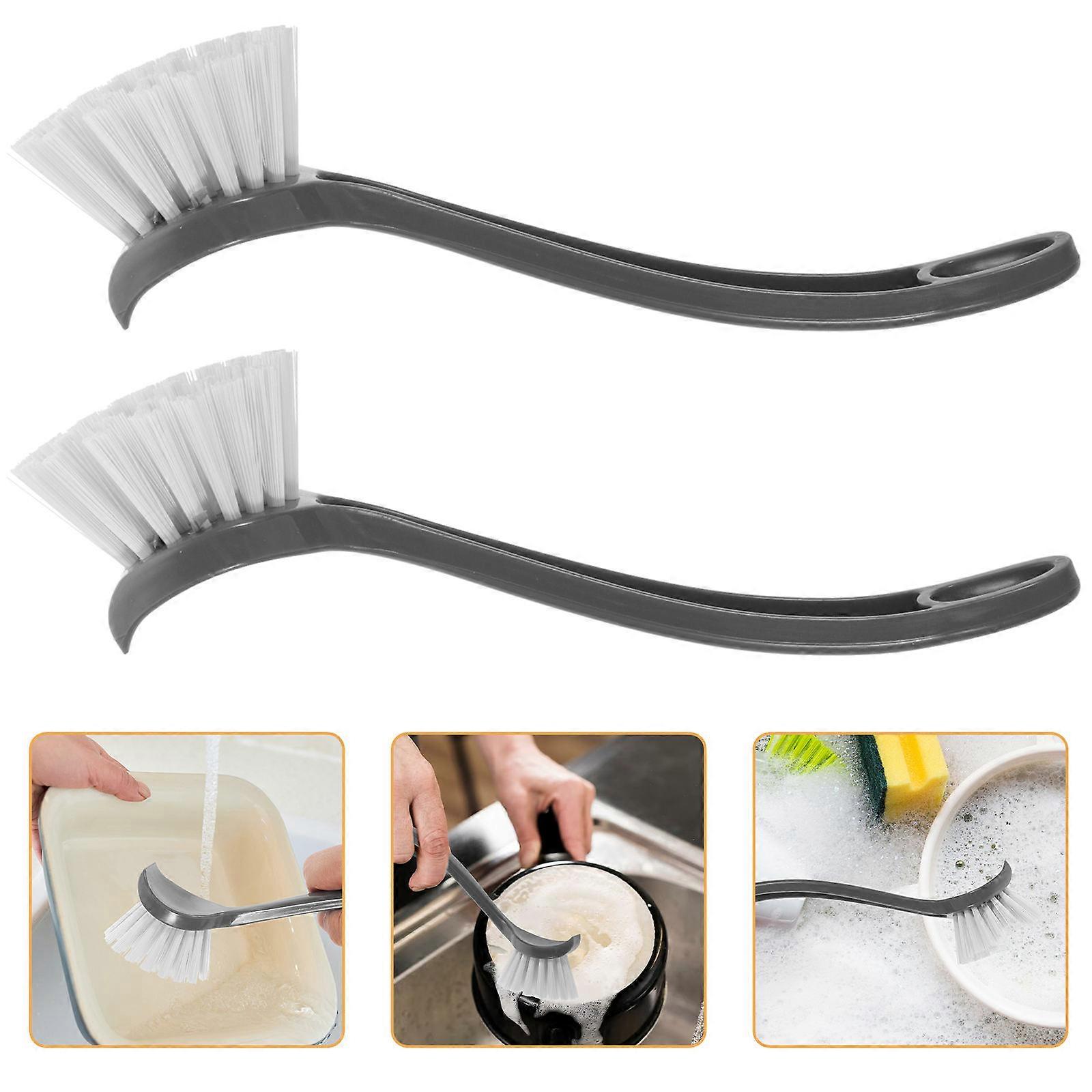 Cleaning Brush Pot Brush for Efficient Kitchen Cleaning 2Pcs