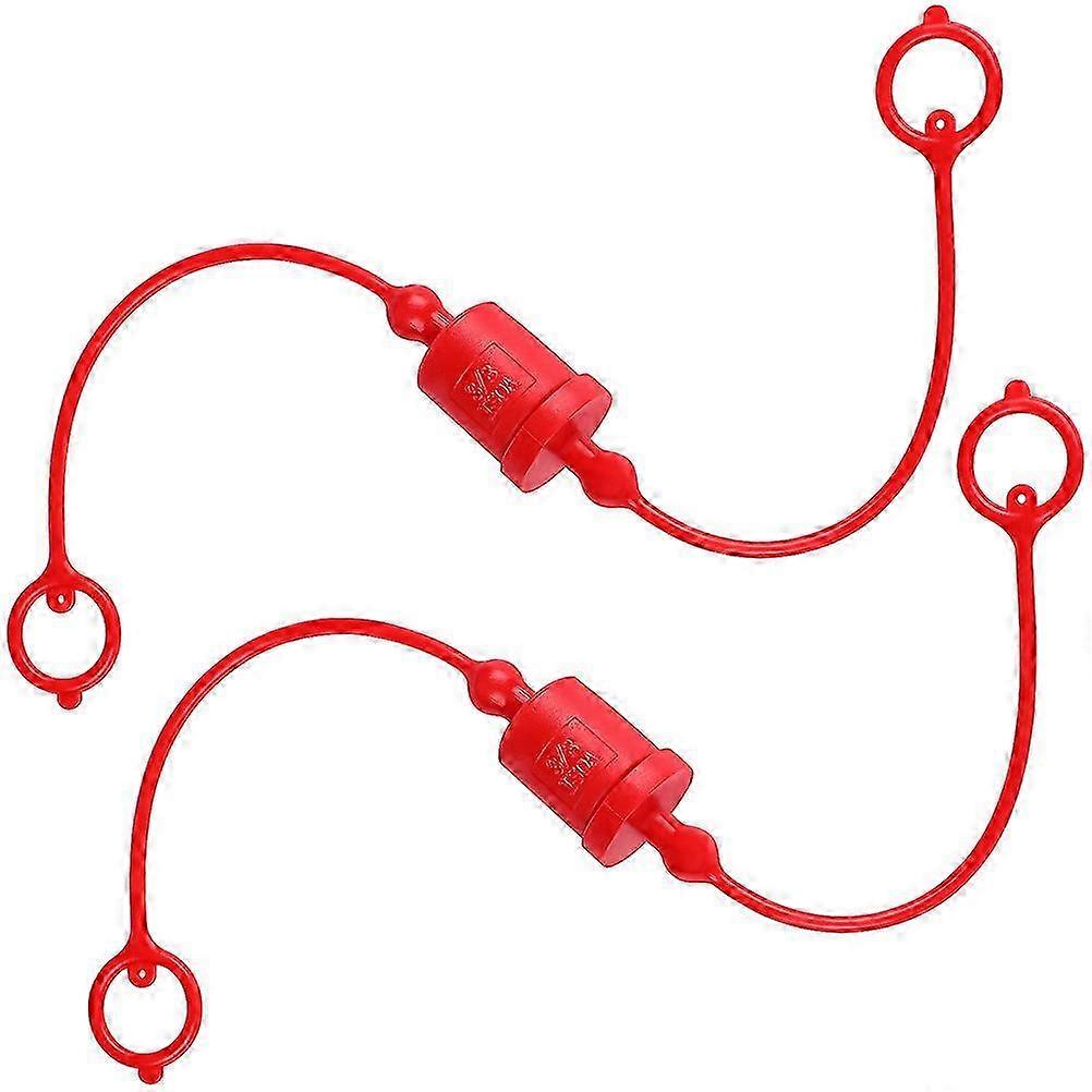 8Sets Hydraulic Connector with Dust Caps Red Plastic compatible with Decor