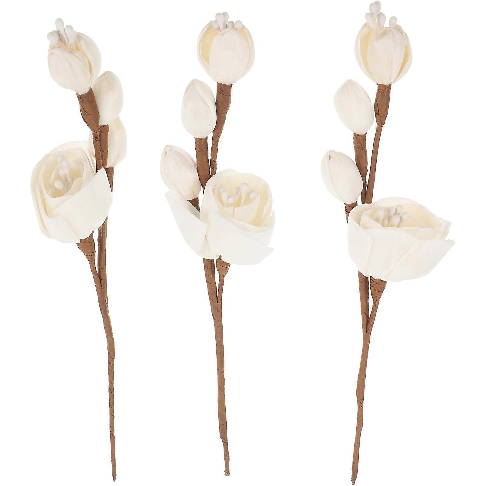 3 st rispappersdiffusorpinnar blommande rispappersdiffusorer för hemmet eteriska oljor aromdiffusorpinnar för badrum sovrum kontorsinredning