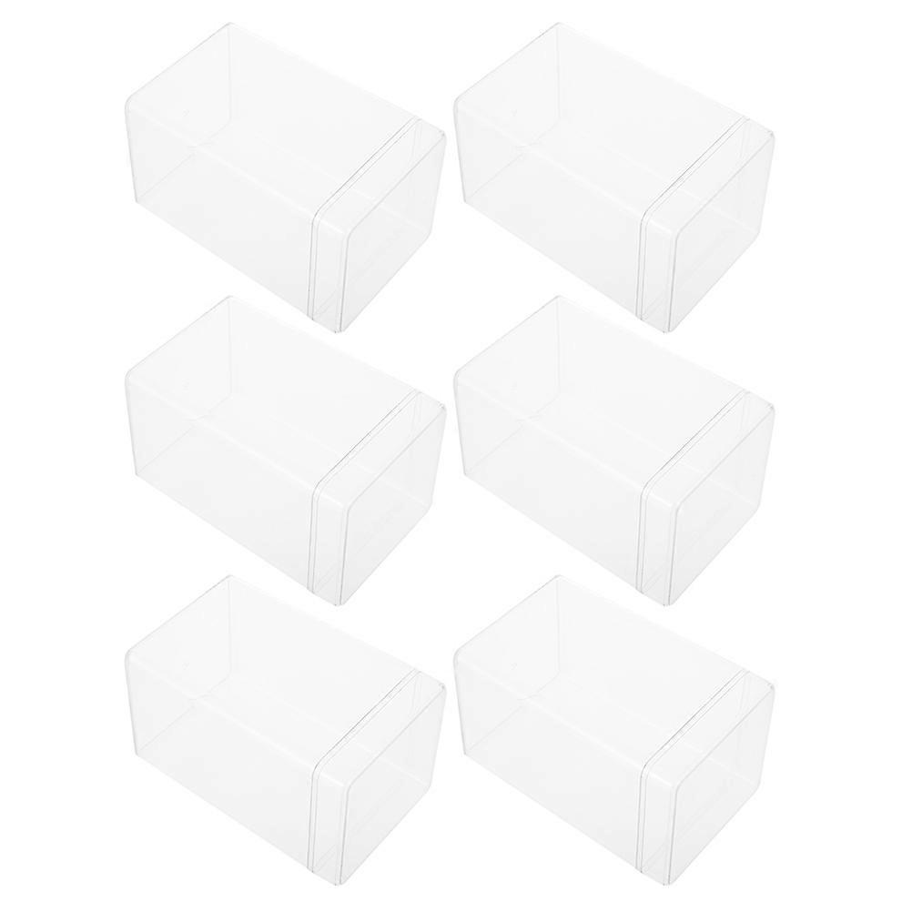 6pcs Display Cases Transparent Figurine Collection Containers Model Storage Display Boxes