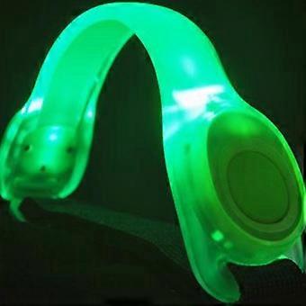 Premium LED Light Up Armband, Reflekterande Justerbar Bärbar Silikon Running Belt Strap Glow In The Dark för Löpning (grön)