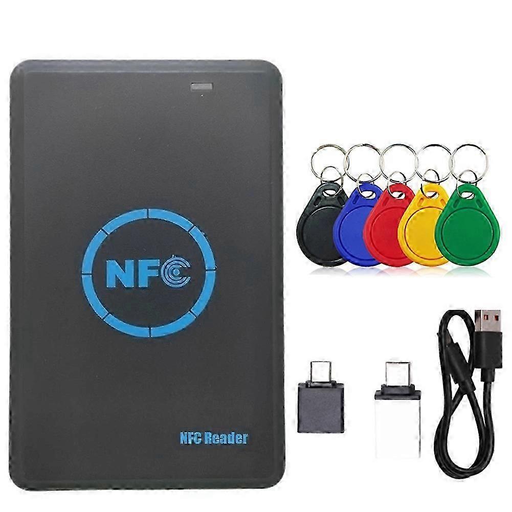 5 Frequency RFID Smart Chip Duplicator+5xUID Keychain NFC Reader RH