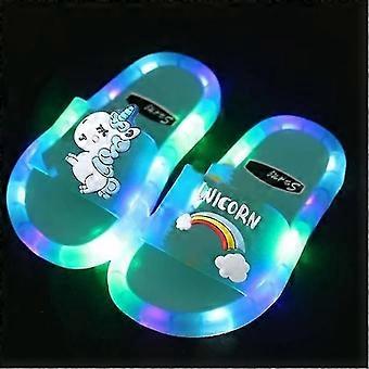 Bebetter Bambino Unicorno Pantofole Luminose Super Carino Pantofole Bagliore Nel Buio Scarpa Estiva