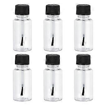 6 stuks 20 ml nagellakflesjes, lege transparante nagellakflesjes met kwastje S05