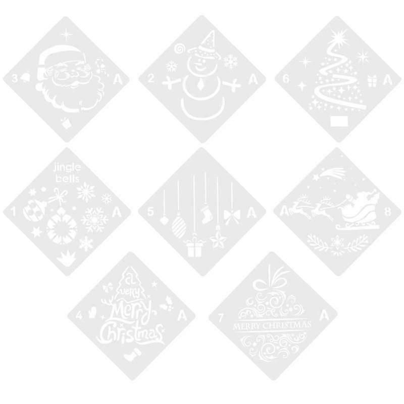 8pcs Christmas Stencils
