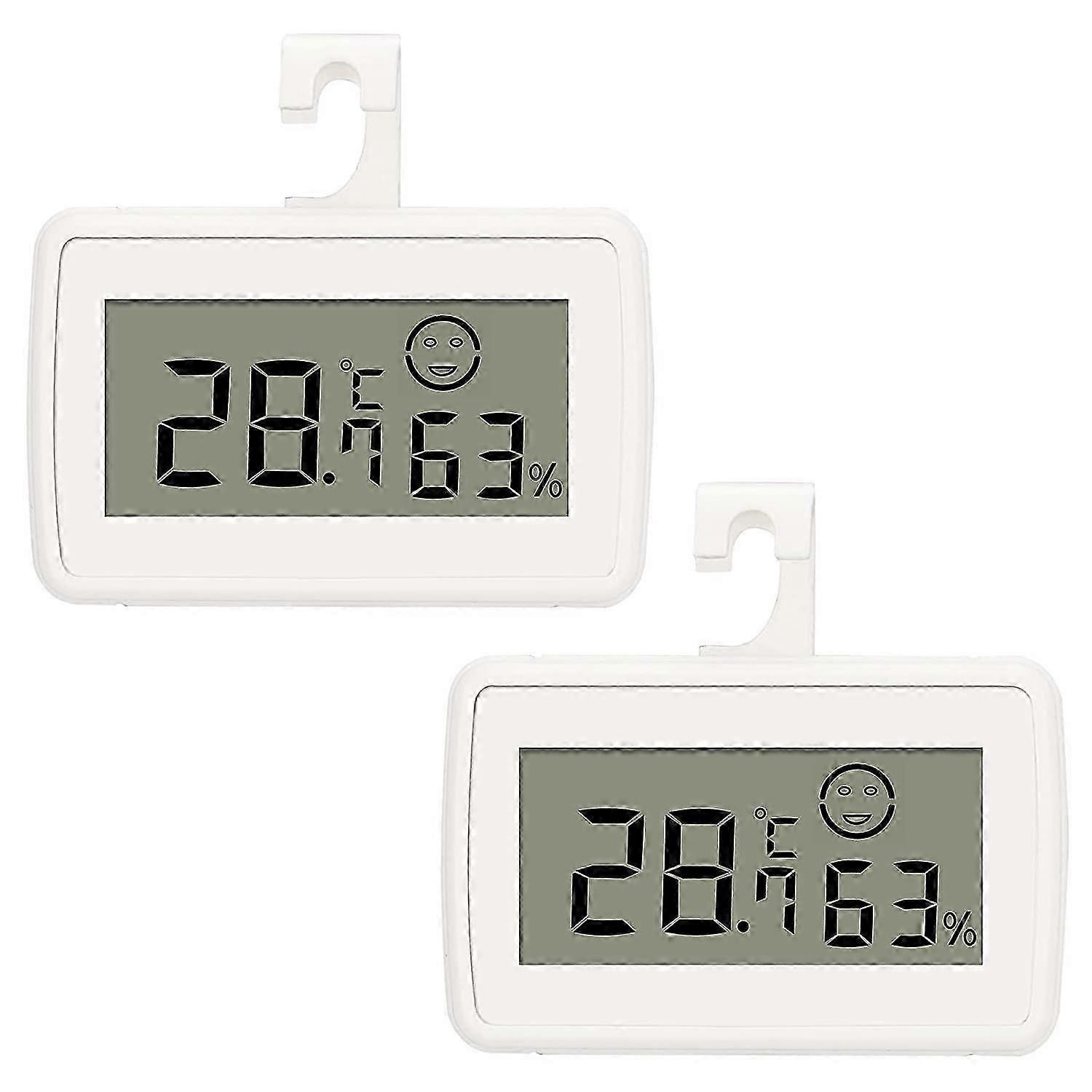 Mini Digital LCD Thermometer Hygrometer Temperature Humidity Portable with Max/Min Record (2PCS)
