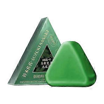 Nature-Inspired Triangle Shampoo Bar - Green Soap with Usman Grass for Daily Use