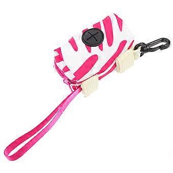 Portable Bag Container Pink Poop Bag Holder for Storage Outdoor Use