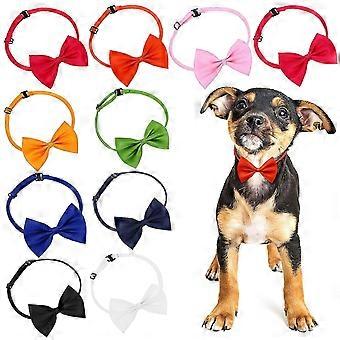 Collare per animali domestici, fiocchi per cani in tessuto, papillon regolabile, 10 pezzi per animali domestici WI