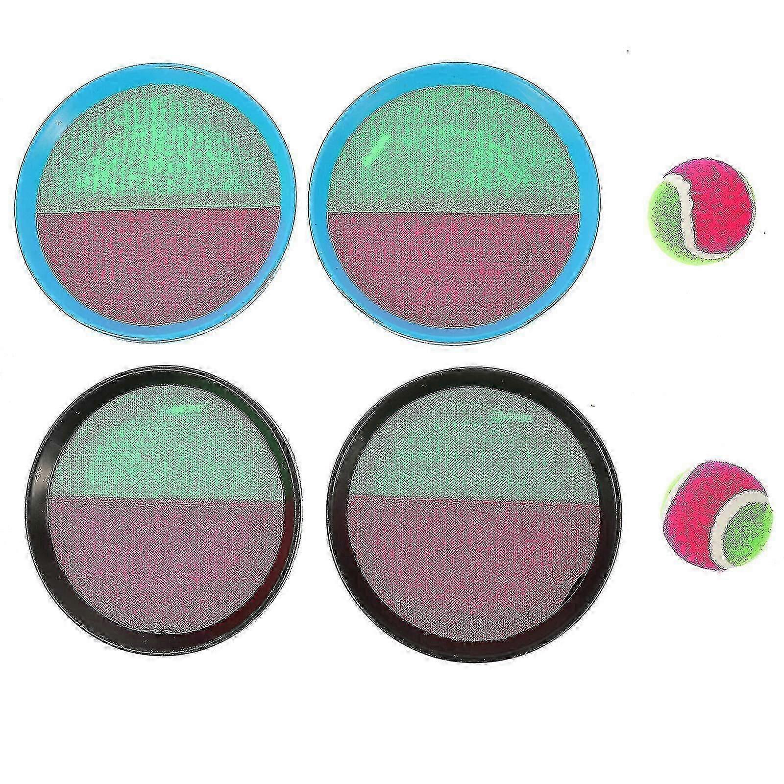 Interactive Throwing Ball Plaything Set with Sticky Balls and Rackets