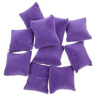 Velvet Watch Pillow for Watch Display with 30Pcs Small Cushions in Purple