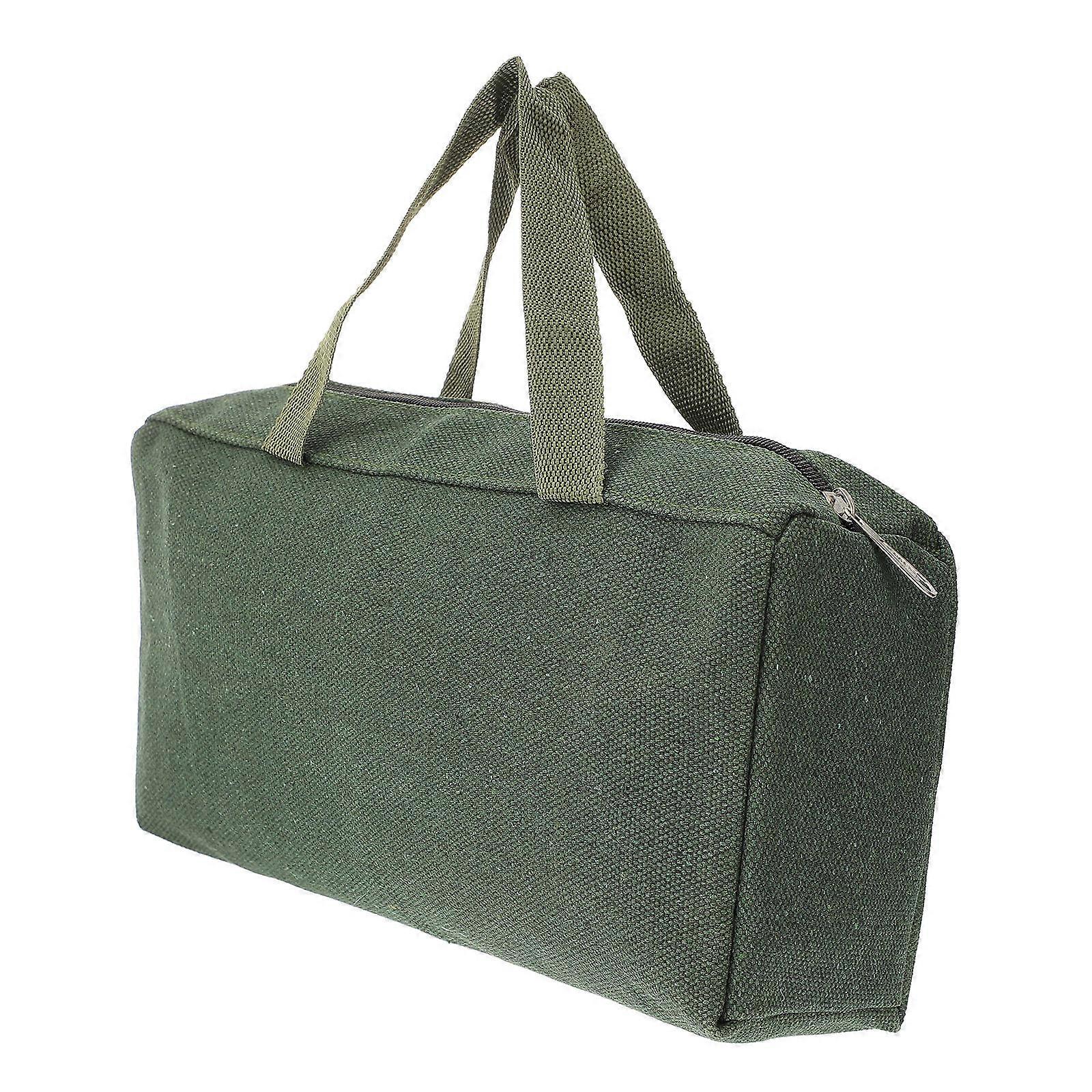 Green Multi-Functional Tools Bag for Organized Storage Canvas Material
