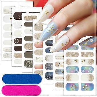 Christmas Nail Stickers and Wraps Set, Snowflake Gel Strips for Women, Easy Peel, LongLasting Festive Manicure