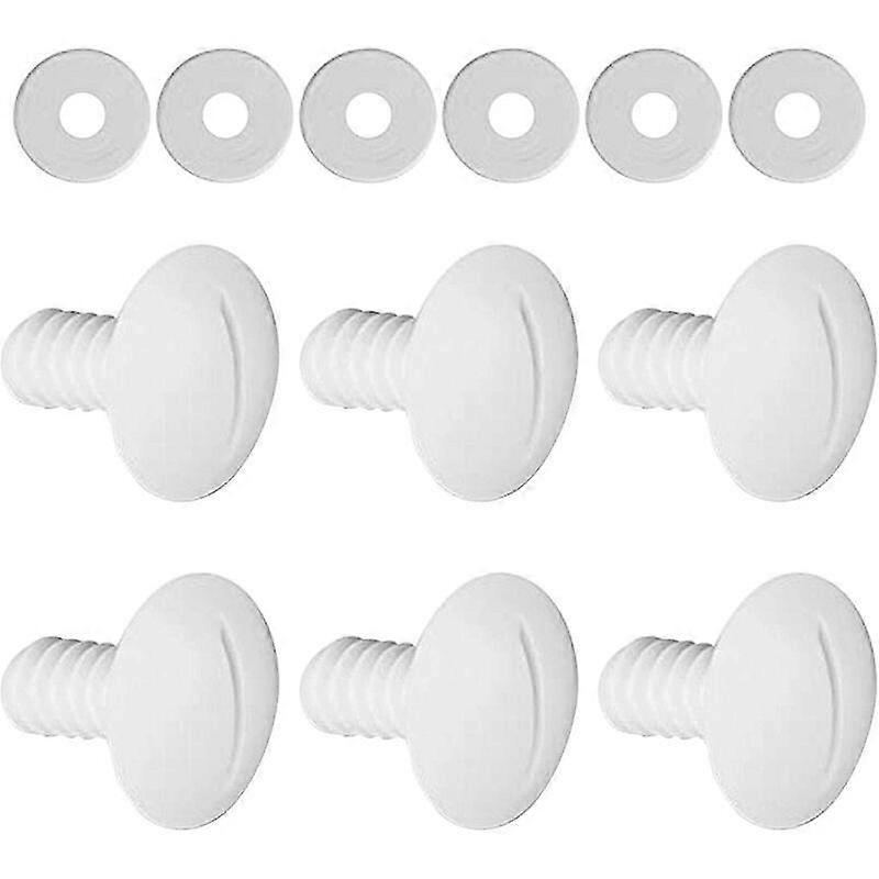 Pool Wheel Cover with Washers Replacement compatible with Pool Cleaner White 6 Pack