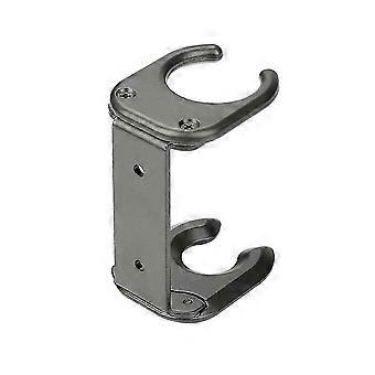 Supporto da parete per asciugacapelli HD18 in metallo con supporto autoadesivo per installazione, grigio