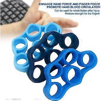 Conjunto de 3 Extensores de Dedos em Silicone Macios e Inodoros para Reabilitação Pós-Lesão