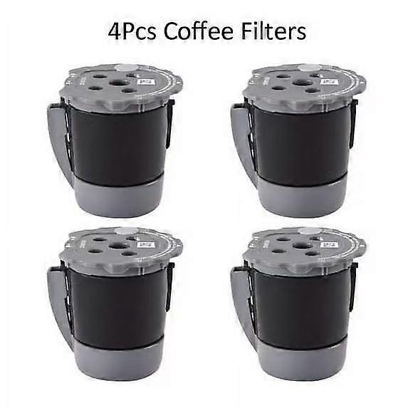 Reusable second-generation grinder coffee filter, compatible with Keurig coffee capsule cups, 4pcs pack