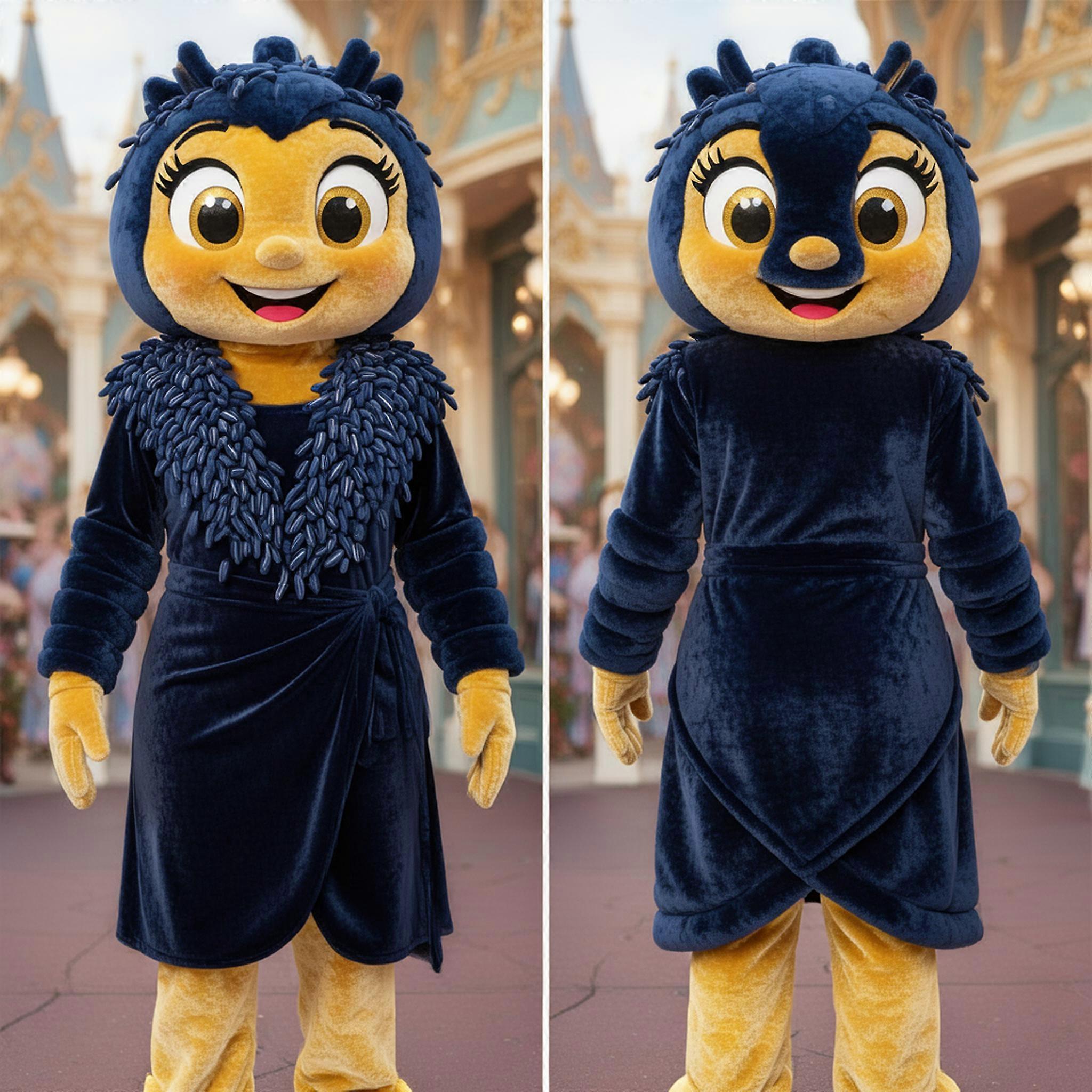 MASTICOT Navy Cascading Grain Fried Rice Mascot