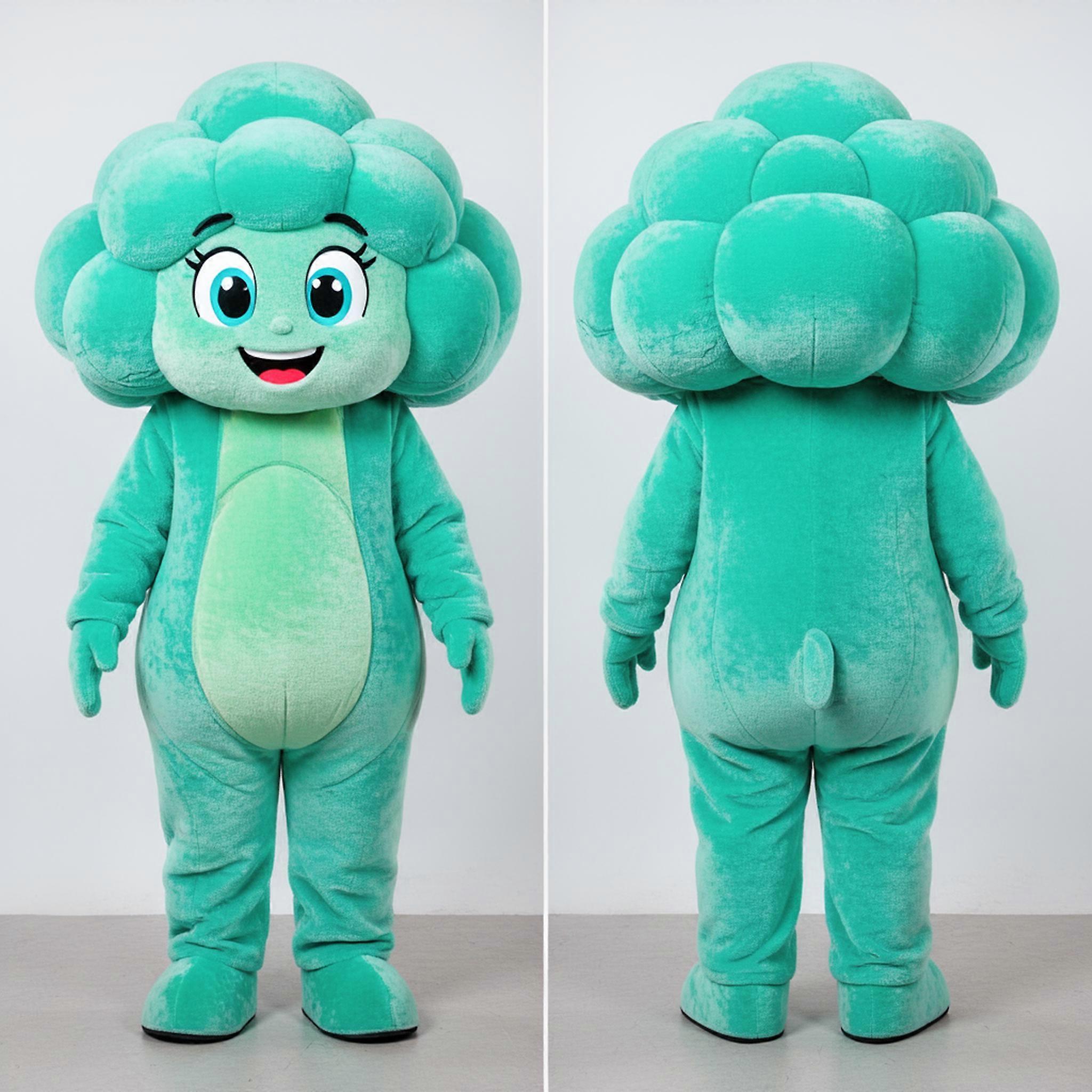MASTICOT Turquoise Plush Cauliflower Mascot