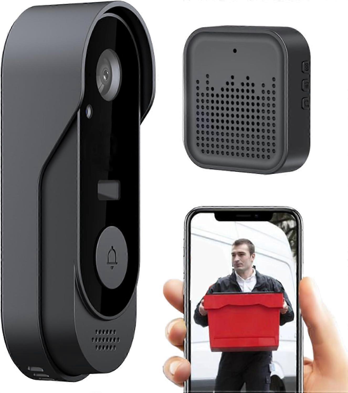 Video doorbell camera with two-way motion detection. Home security mon