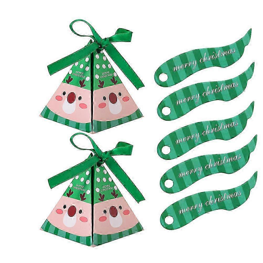 Strip Pattern Boxes Pyramid Candy Box for Candy Storage 1Set Assorted Color