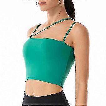 Womens Yoga Tank Top Sport Bra Thin Shoulder Strap Sling Top Fitness Bras