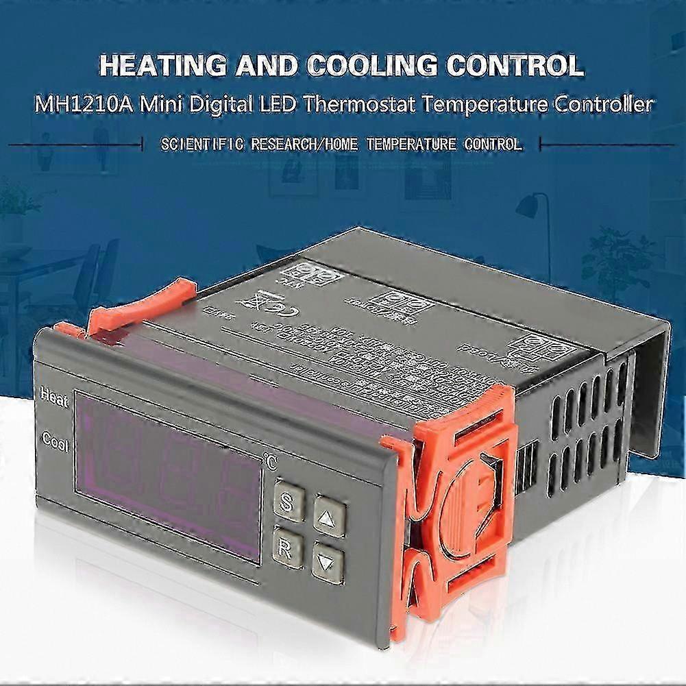 Mini Digital LED Thermostat Temperature Controller with Sensor Probe DC12V - MH1210A