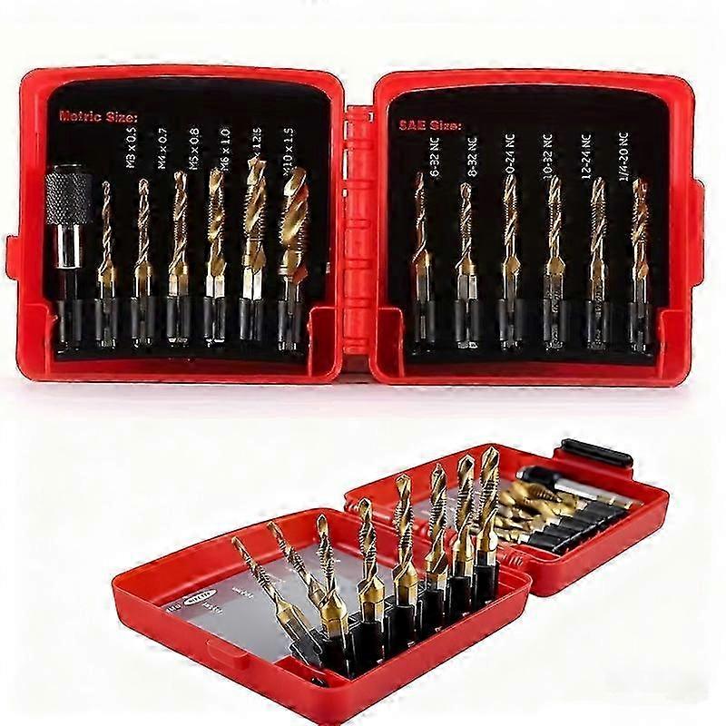 Titanium-Coated 13-Piece Tap Drill Set