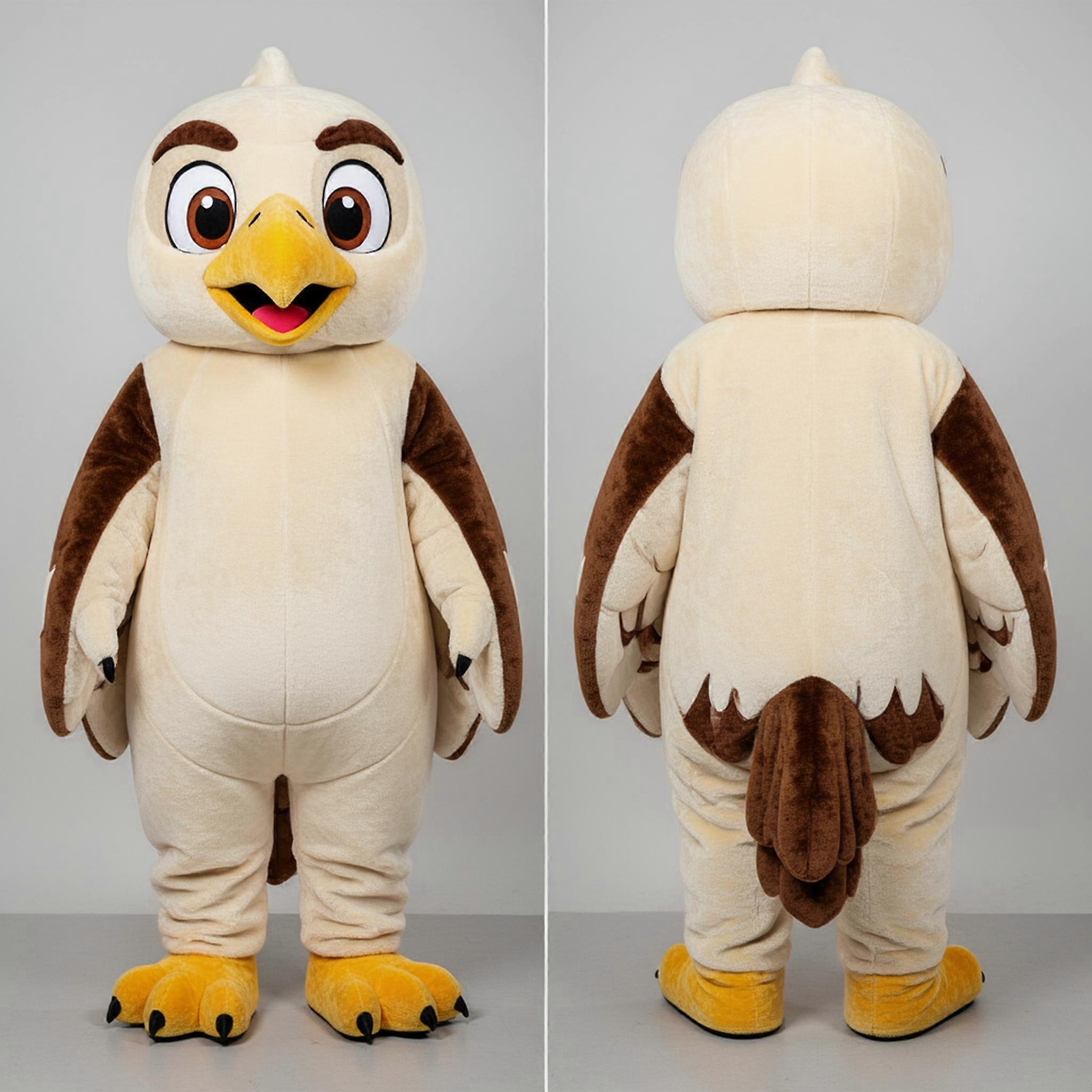 MASTICOT Cream Rounded Falcon Mascot
